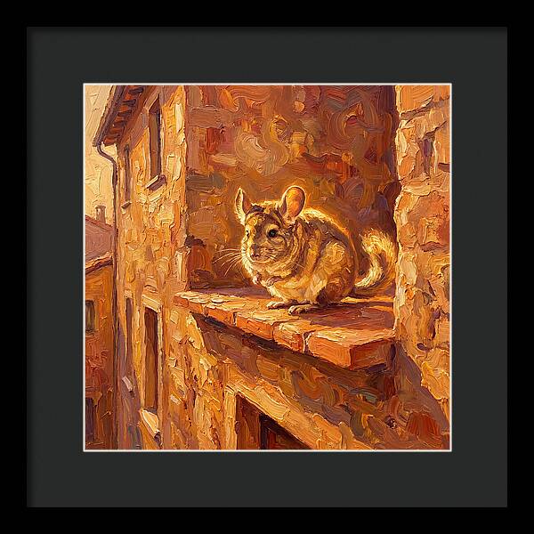 Chinchilla On A Mediterranean Ledge