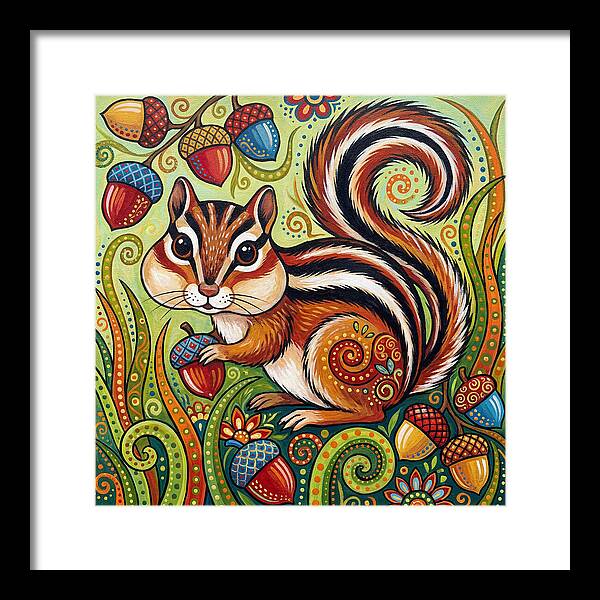 Chipmunk In A Colorful Garden