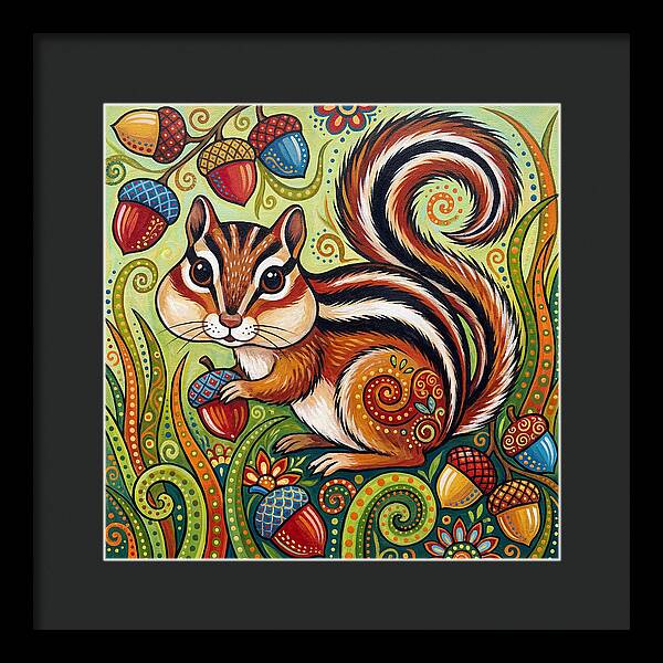 Chipmunk In A Colorful Garden