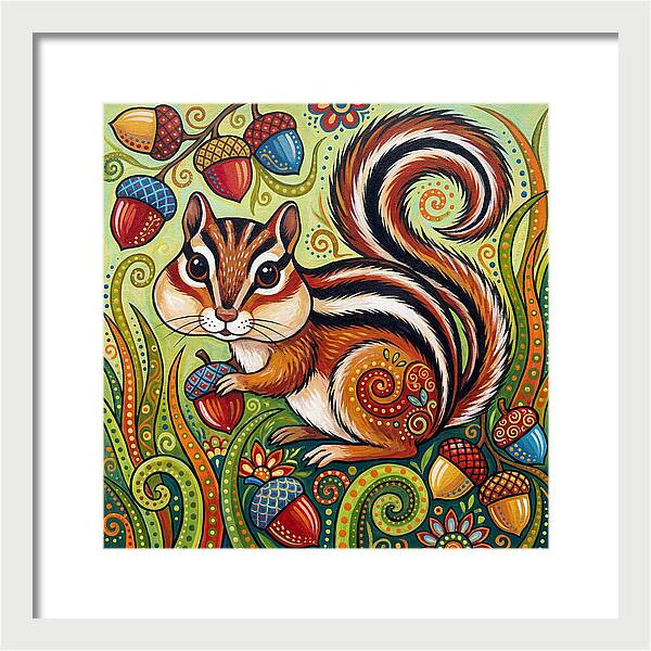 Chipmunk In A Colorful Garden