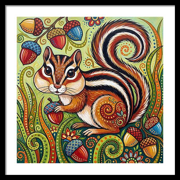 Chipmunk In A Colorful Garden