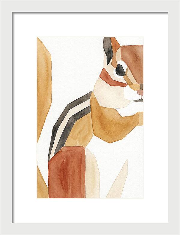 Chipmunk In Minimalist Style