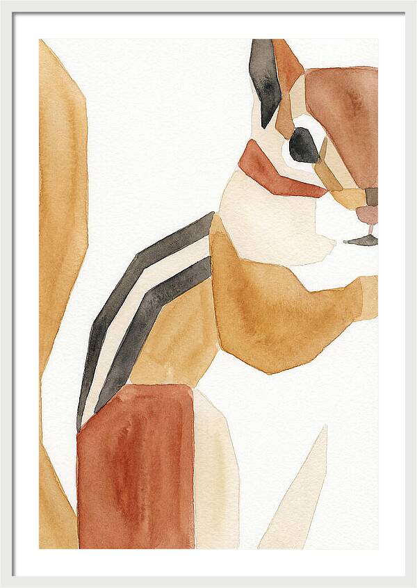 Chipmunk In Minimalist Style