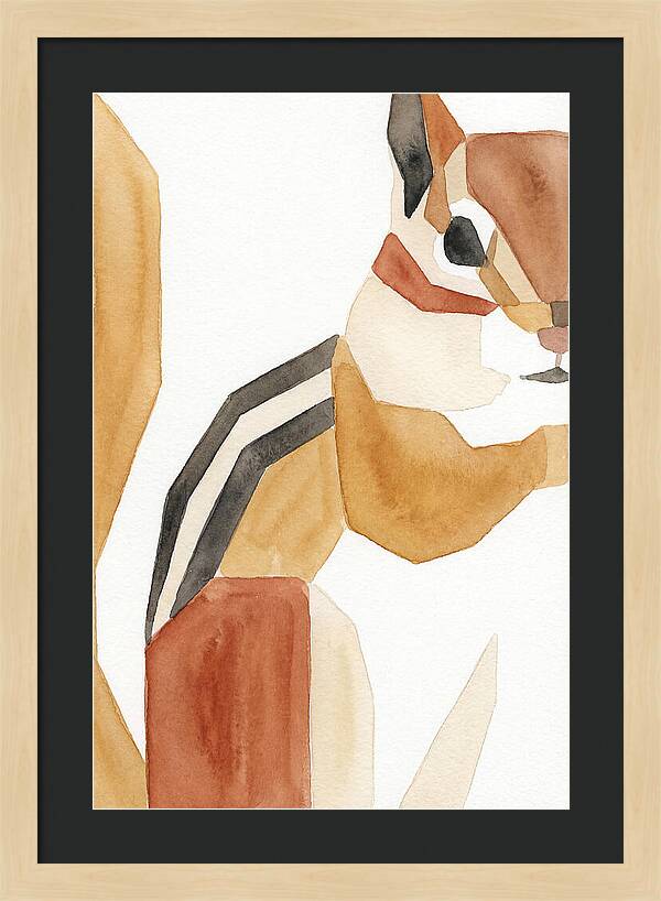 Chipmunk In Minimalist Style