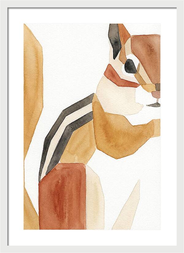 Chipmunk In Minimalist Style