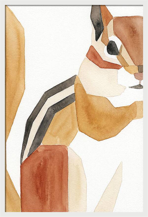 Chipmunk In Minimalist Style
