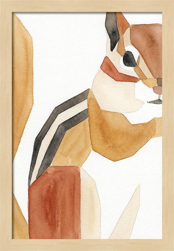 Chipmunk In Minimalist Style