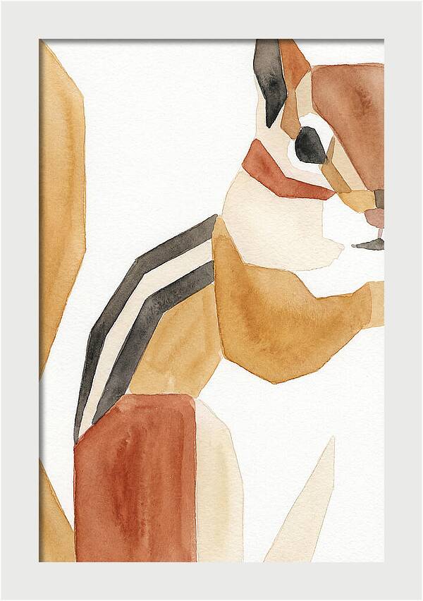 Chipmunk In Minimalist Style