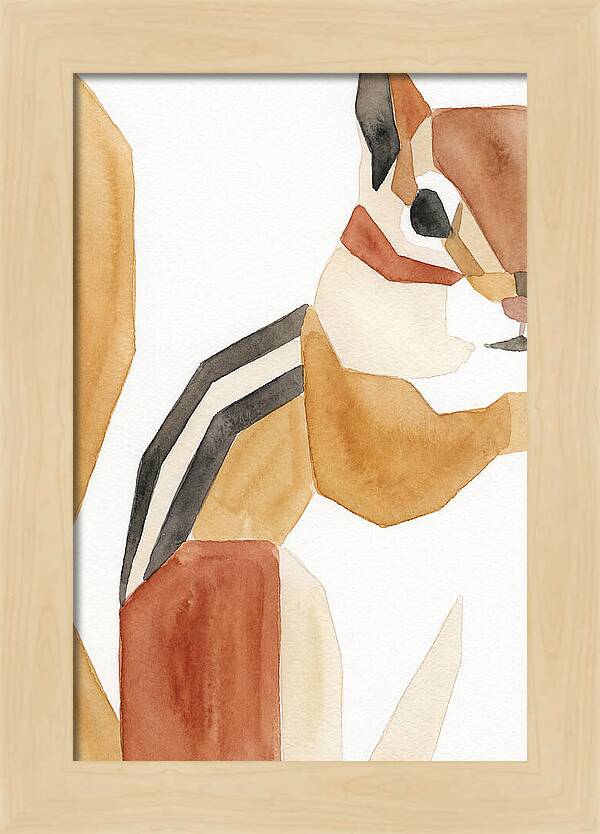 Chipmunk In Minimalist Style