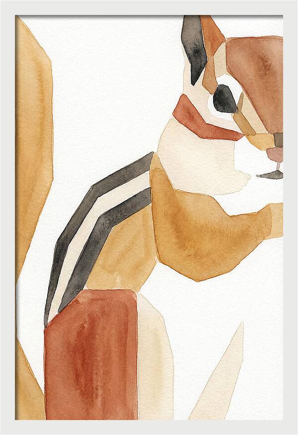 Chipmunk In Minimalist Style