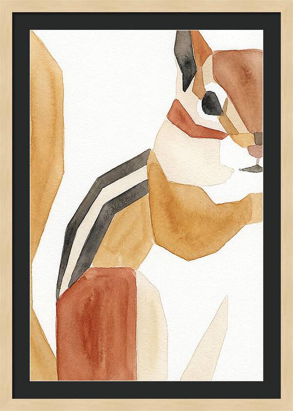 Chipmunk In Minimalist Style