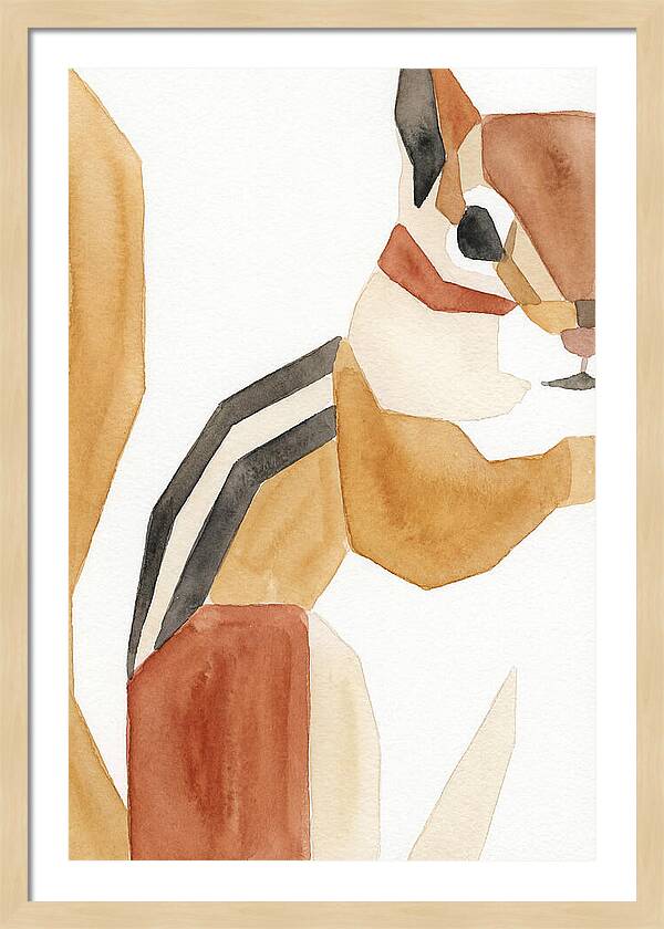 Chipmunk In Minimalist Style