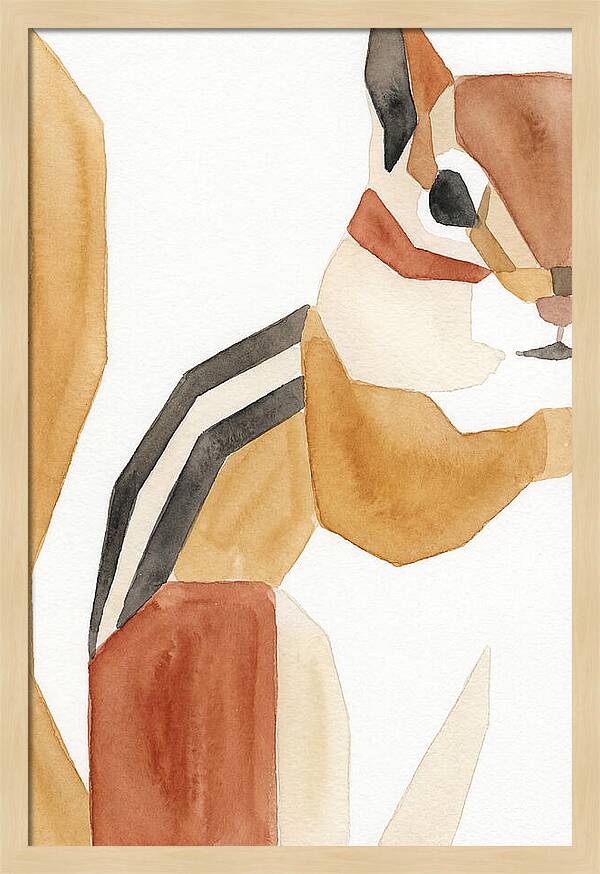 Chipmunk In Minimalist Style