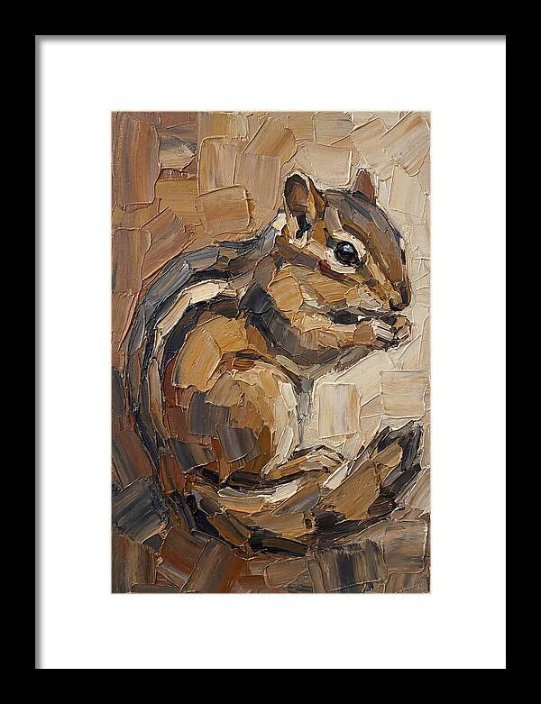 Chipmunk In Palette Knife Style