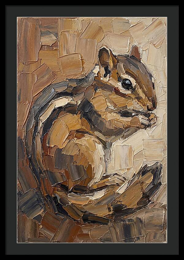 Chipmunk In Palette Knife Style