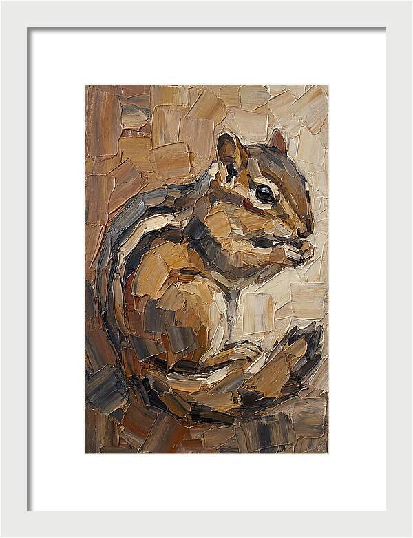 Chipmunk In Palette Knife Style