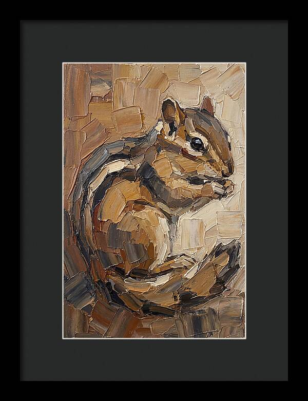 Chipmunk In Palette Knife Style