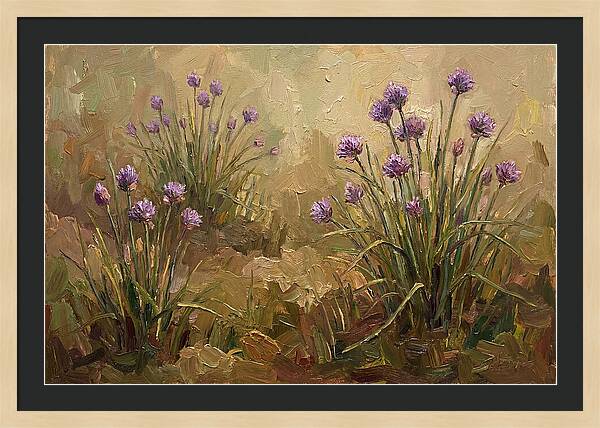 Chive Blossoms In Bloom