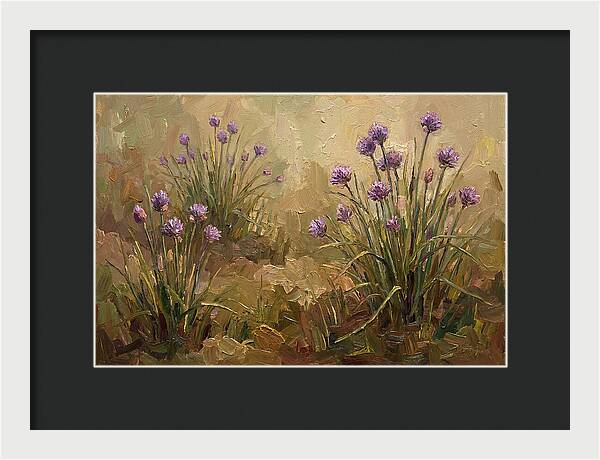 Chive Blossoms In Bloom