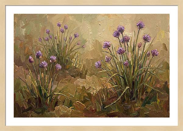 Chive Blossoms In Bloom