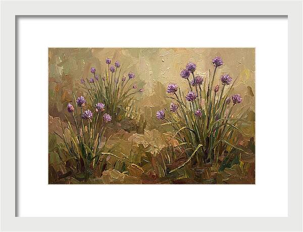 Chive Blossoms In Bloom