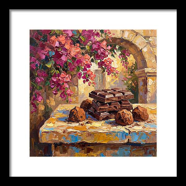 Chocolate Indulgence Under Bougainvillea