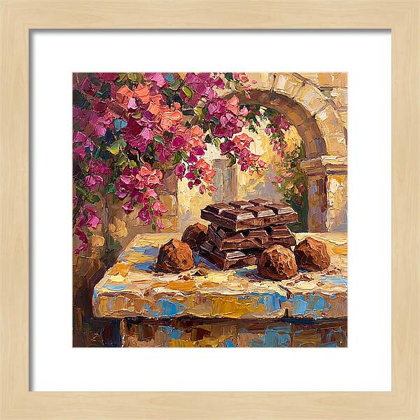 Chocolate Indulgence Under Bougainvillea