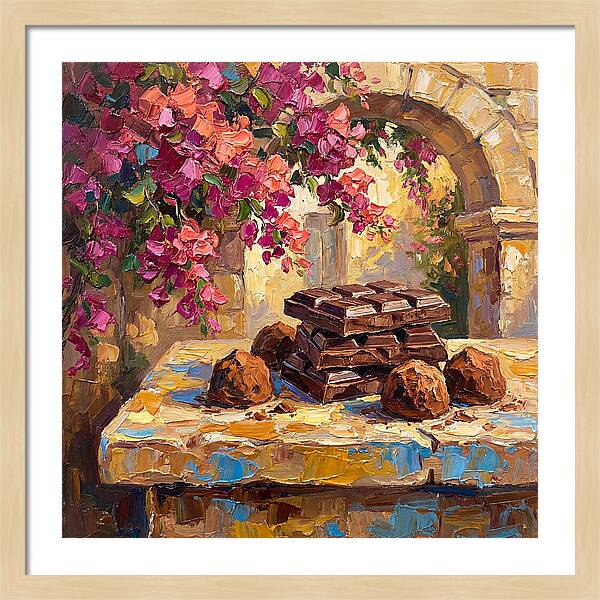 Chocolate Indulgence Under Bougainvillea