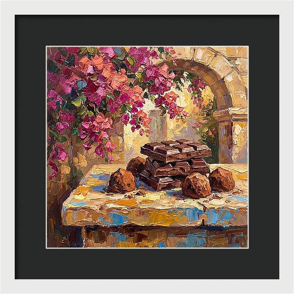 Chocolate Indulgence Under Bougainvillea