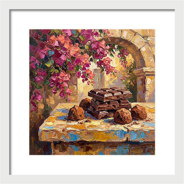 Chocolate Indulgence Under Bougainvillea
