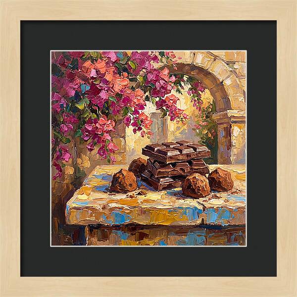 Chocolate Indulgence Under Bougainvillea