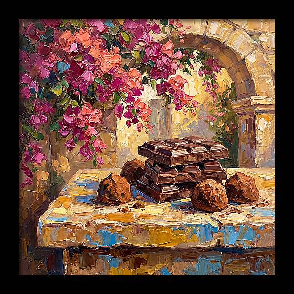 Chocolate Indulgence Under Bougainvillea