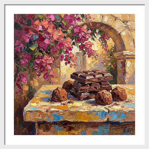 Chocolate Indulgence Under Bougainvillea