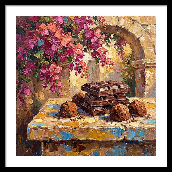 Chocolate Indulgence Under Bougainvillea