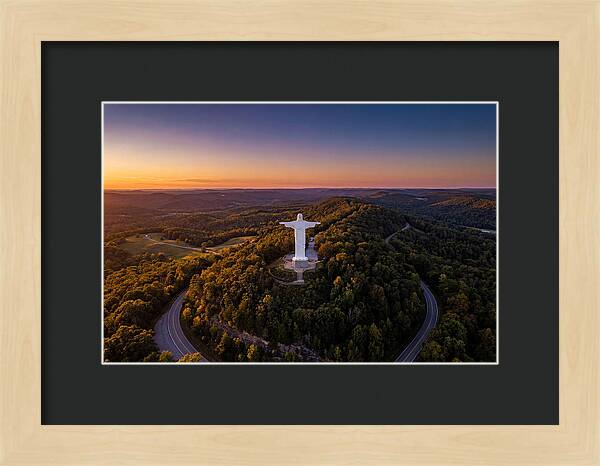 Christ Of The Ozarks At Dusk
