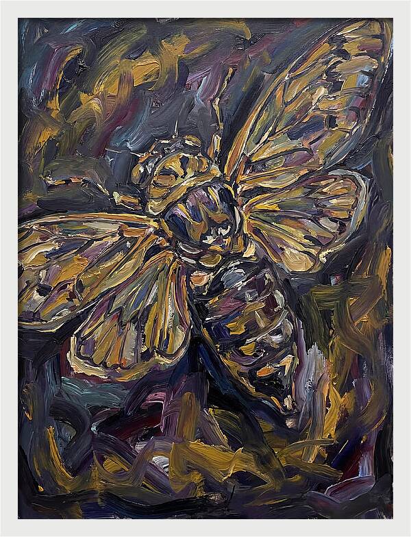 Cicada In Expressionist Style
