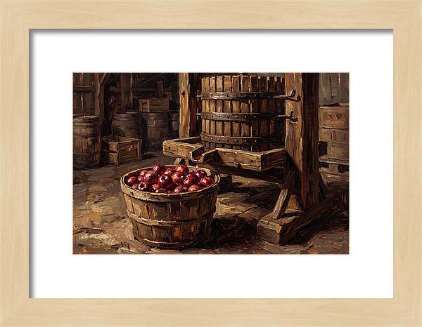 Cider Press With Red Apples