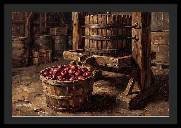 Cider Press With Red Apples