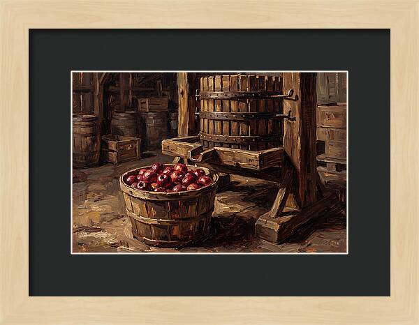Cider Press With Red Apples