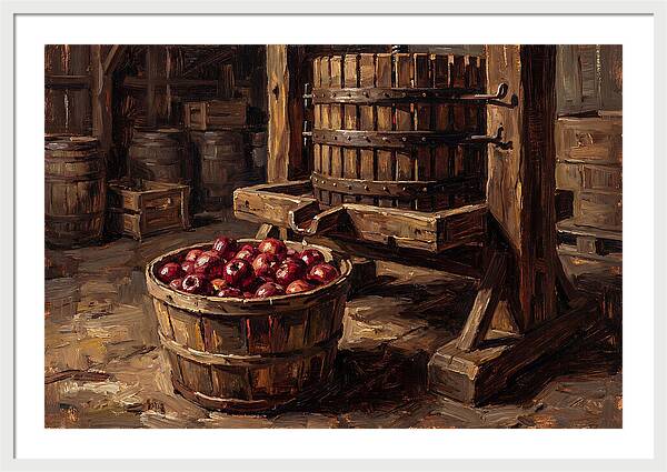Cider Press With Red Apples
