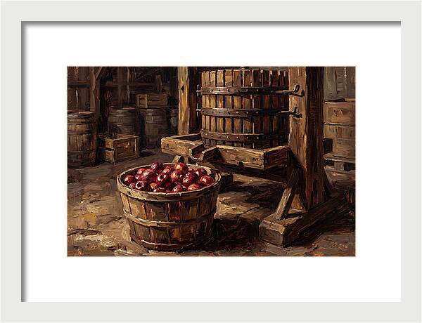 Cider Press With Red Apples