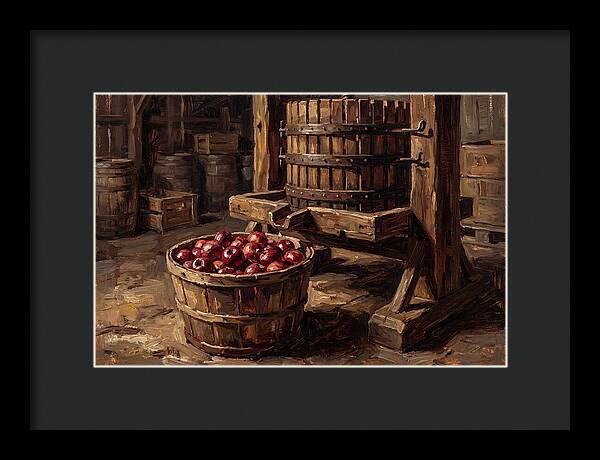 Cider Press With Red Apples