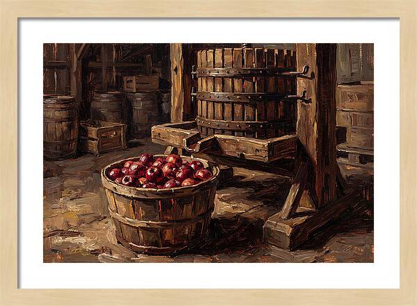 Cider Press With Red Apples