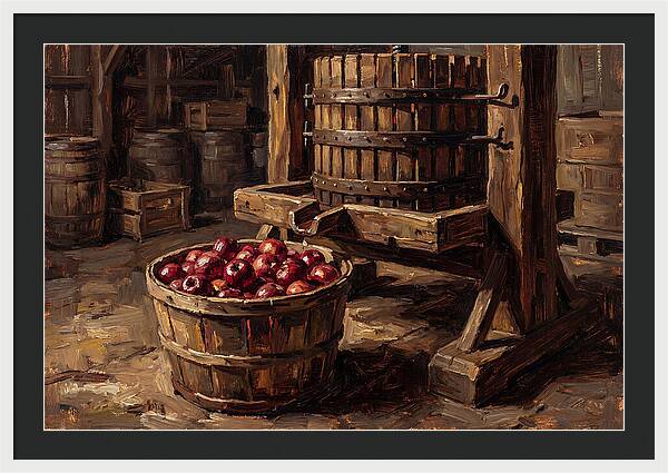 Cider Press With Red Apples