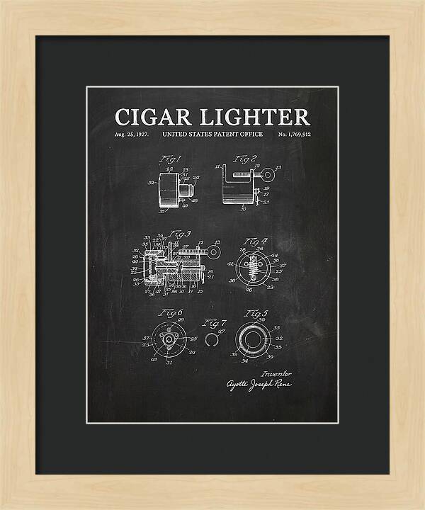 Cigar Lighter Chalkboard Patent Us1769912a