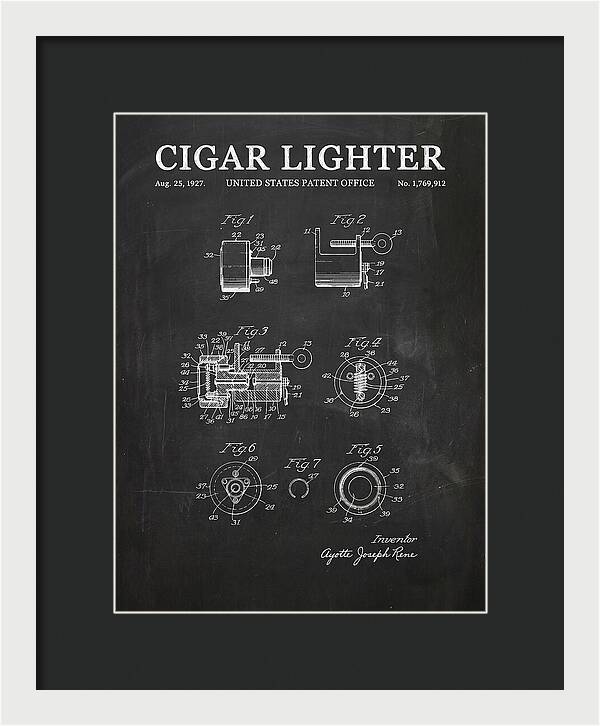 Cigar Lighter Chalkboard Patent Us1769912a