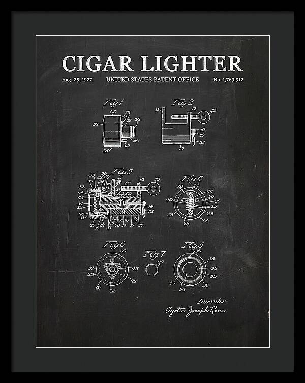 Cigar Lighter Chalkboard Patent Us1769912a