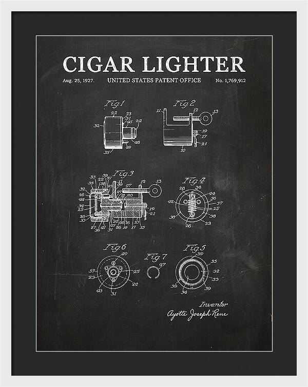 Cigar Lighter Chalkboard Patent Us1769912a