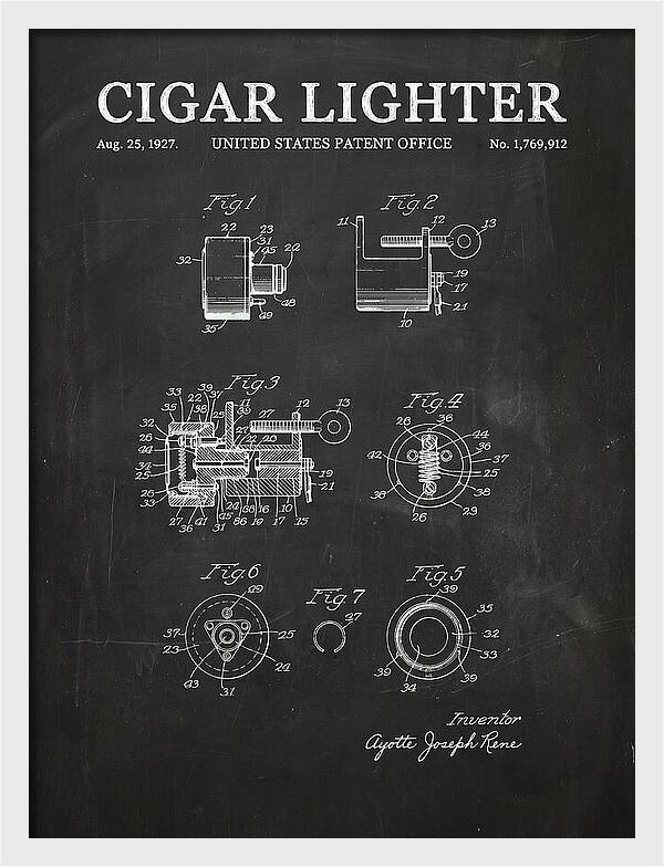 Cigar Lighter Chalkboard Patent Us1769912a