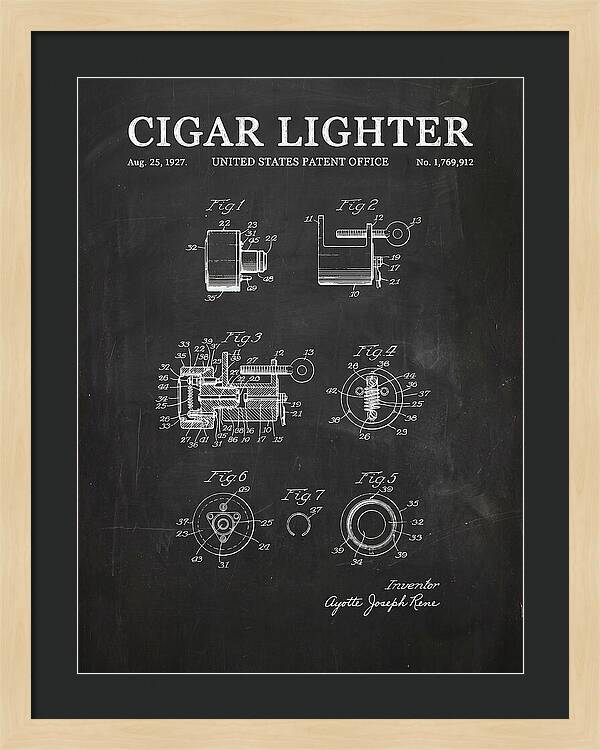 Cigar Lighter Chalkboard Patent Us1769912a